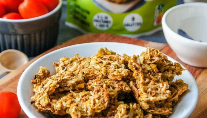 Recette de crackers veggie au fromage