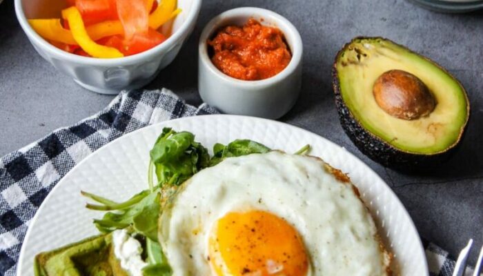 Recette de gaufres salées IG bas aux épinards