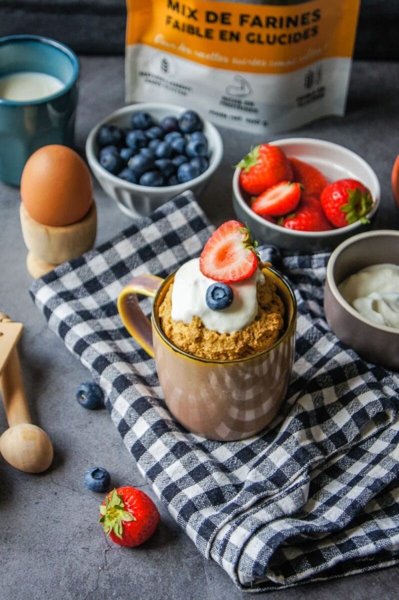 Mug cake farine keto