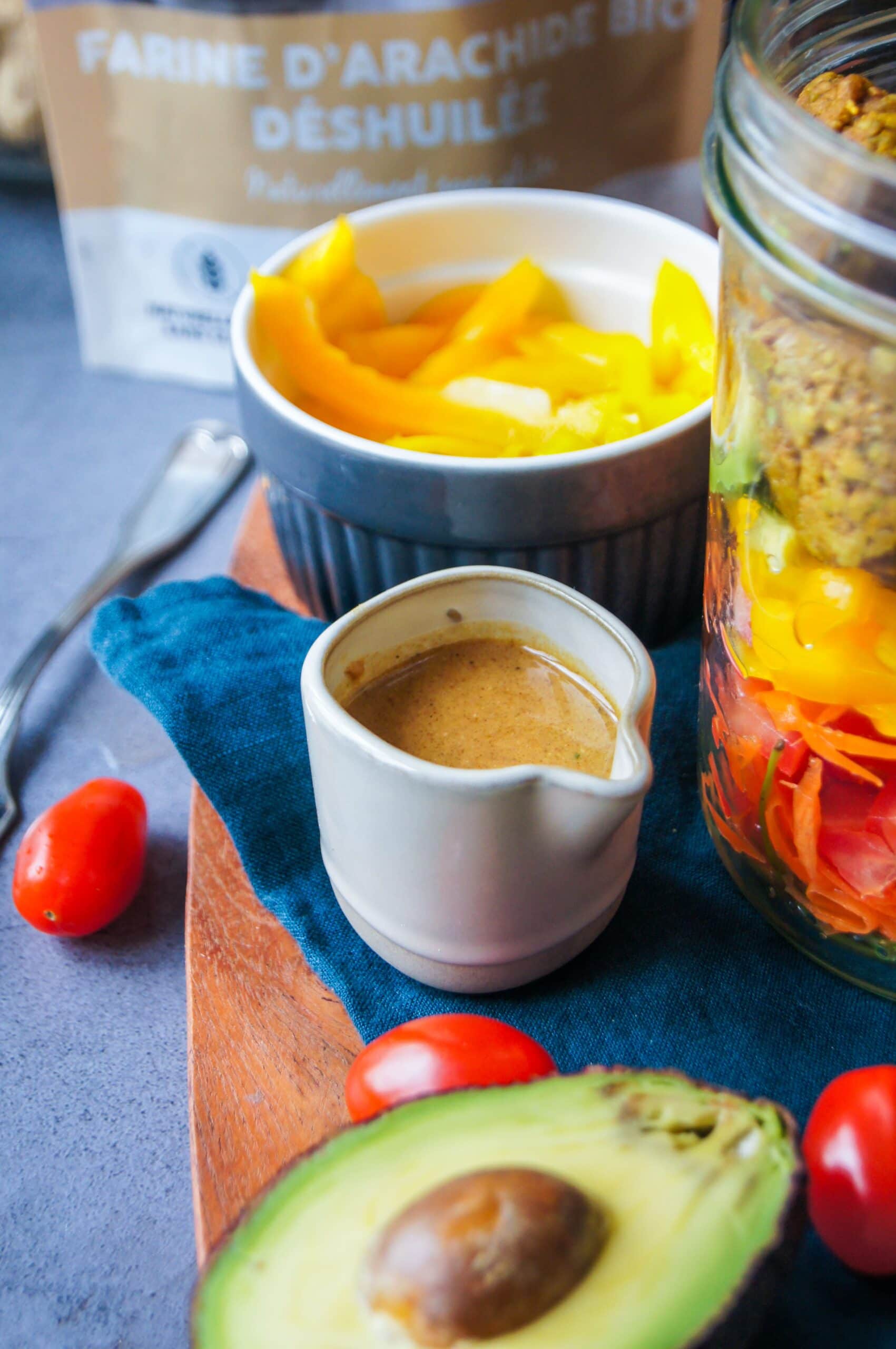 Sauce Salade à la farine de cacahuète