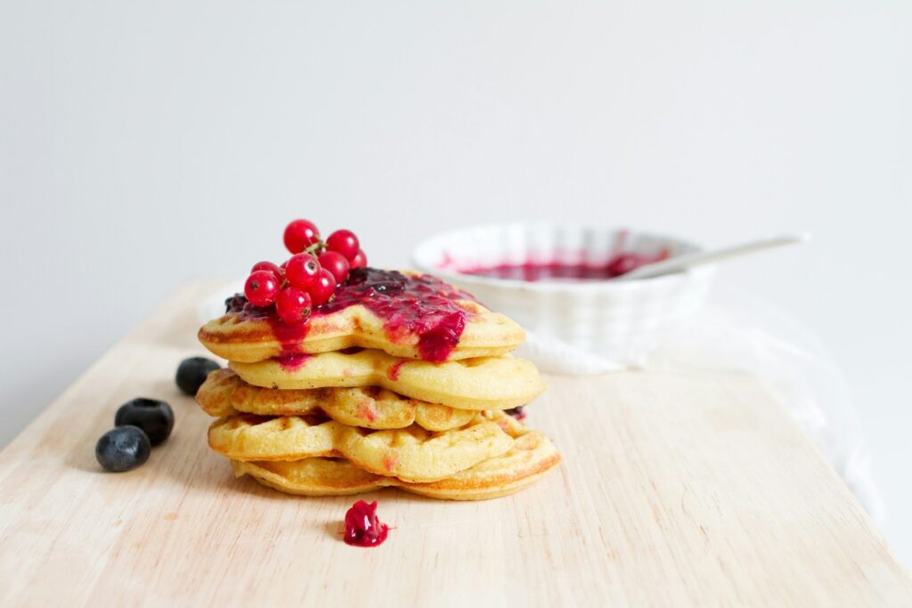 gaufres avec fruits