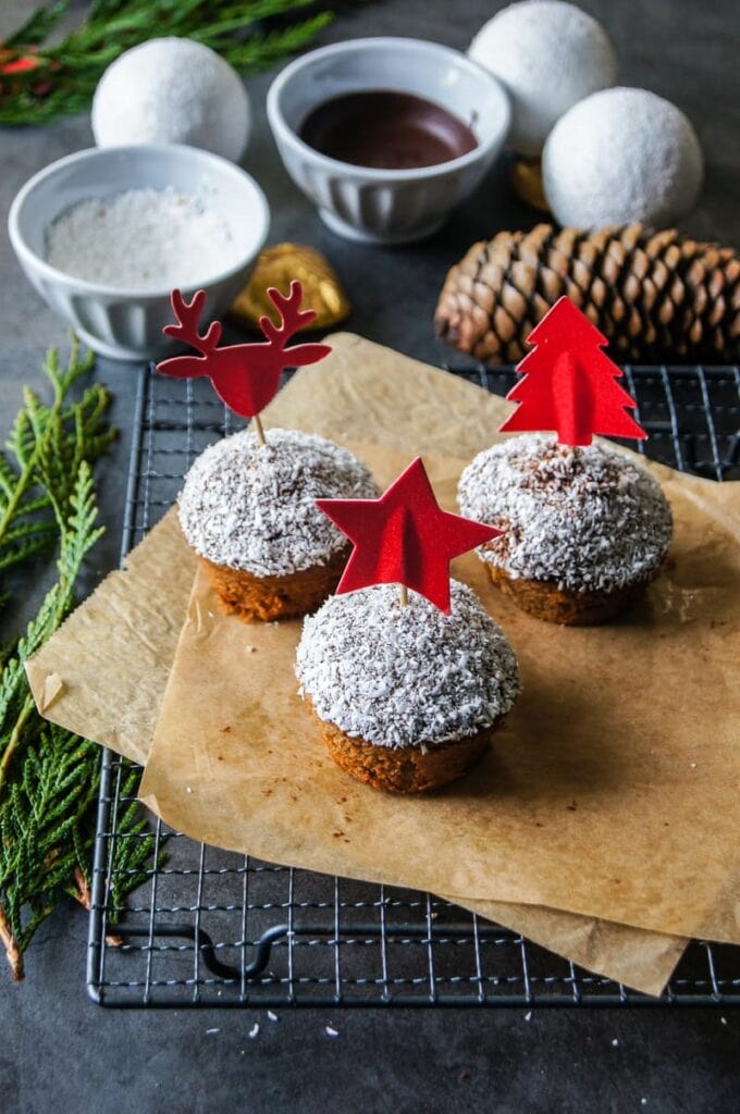 Marbré en Muffins de Noël sans gluten et IG bas