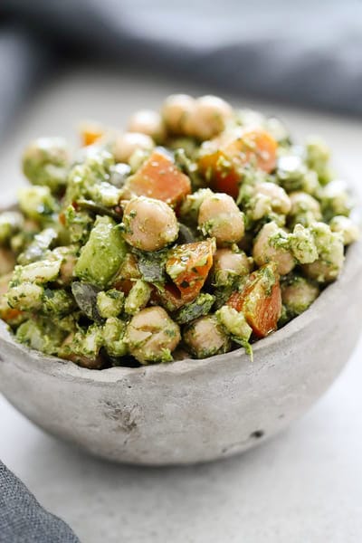 Salade de pois chiches et avocat