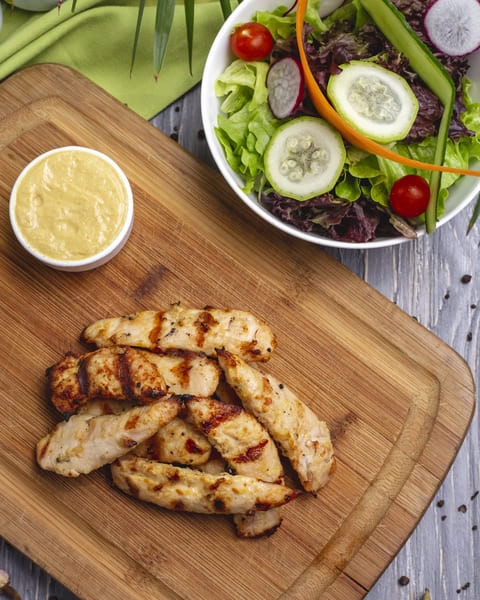 Aiguillette de poulet au curry au barbecue