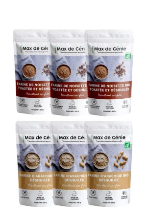 Pack farines : farine de noisette et farine de cacahuète