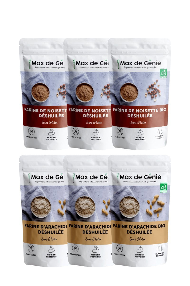 farine de noisette et farine de cacahuète