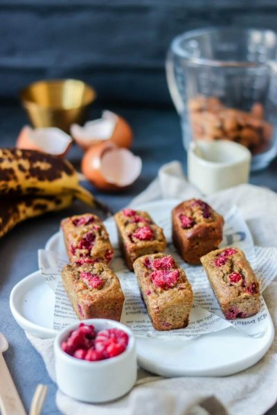 Mini Banana Bread Framboises